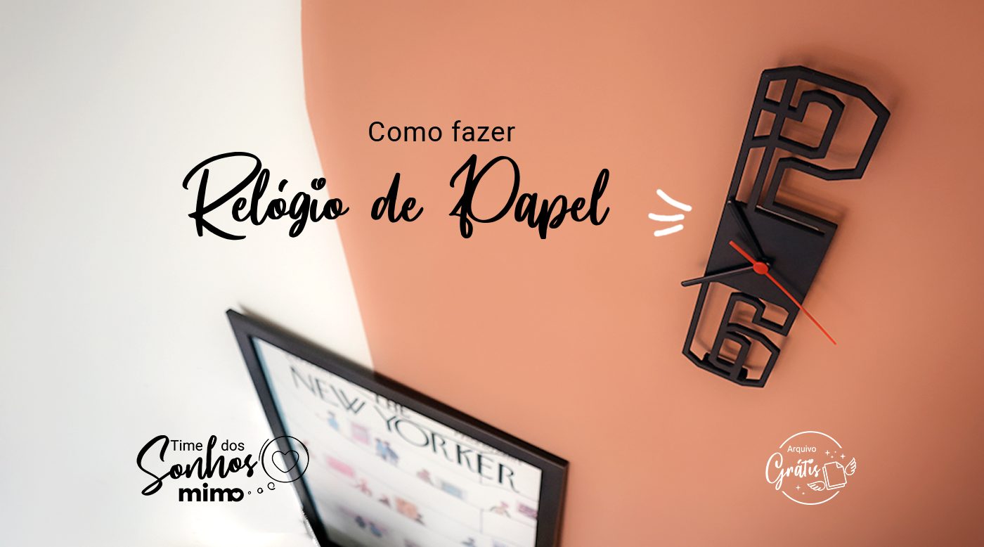 Como Fazer Relógio de Papel - Molde Grátis Cricut - Blog Mimo Crafts